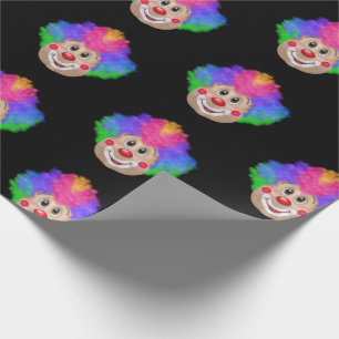 Röd näsa clownen på svart presentpapper