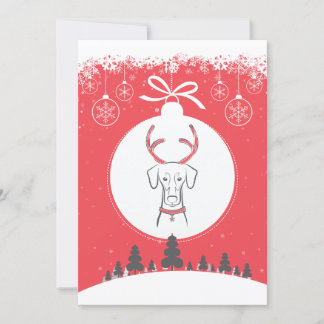 Röd naturlig Doberman för DTDR-helgdagkort Julkort