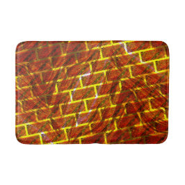 Röd nedfläckad, skrapad, stödraster i guld eller t badrumsmatta