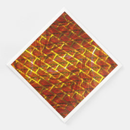 Röd nedfläckad, skrapad, stödraster i guld eller t pappersservett