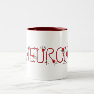 Röd Neuronkaffemugg Två-Tonad Mugg