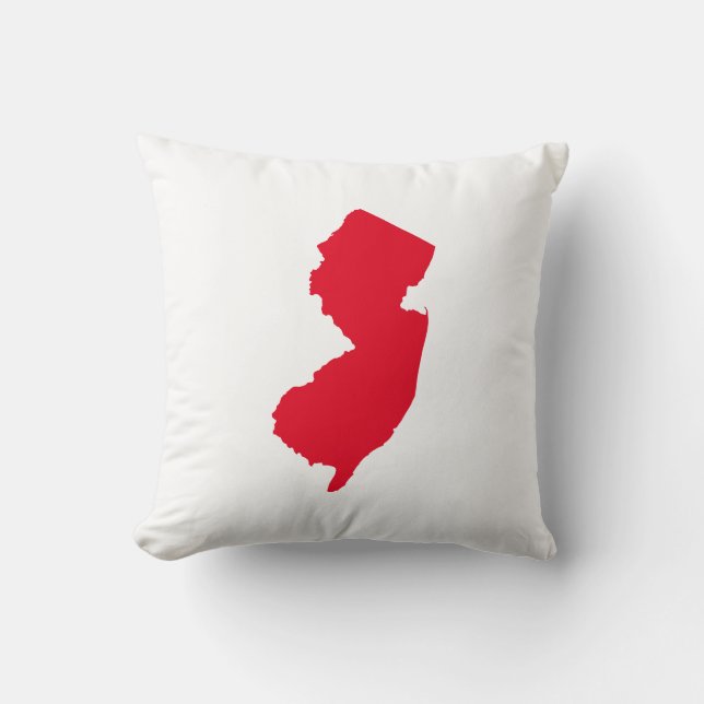 Röd New Jersey Kudde (Framsida)