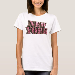 Röd NEW YORK Grafisk T-shirt i kraftig stil