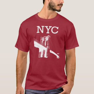Röd New York T-tröja djupt - T-shirt