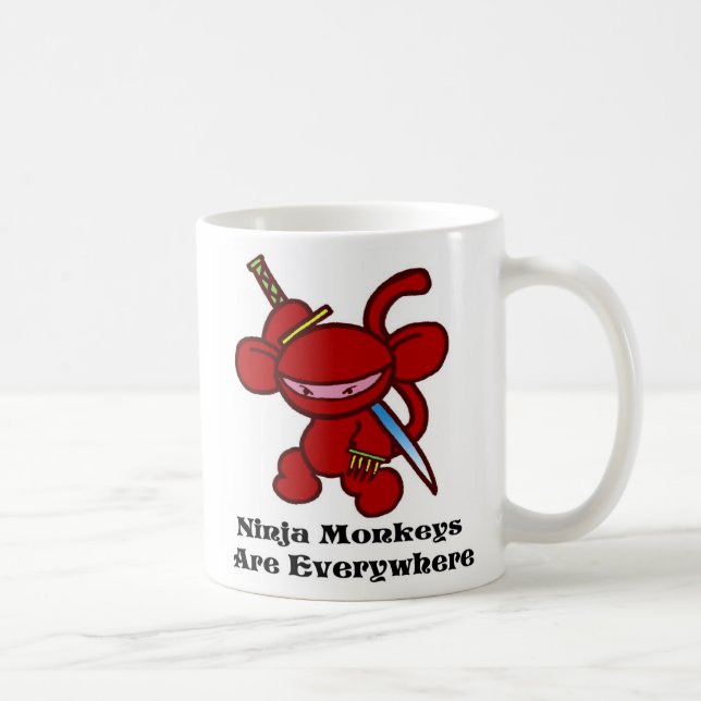 Röd Ninja klo Kaffemugg (Höger)