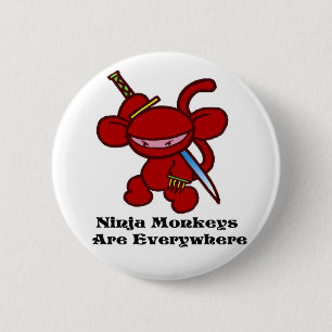 Röd Ninja klo Knapp
