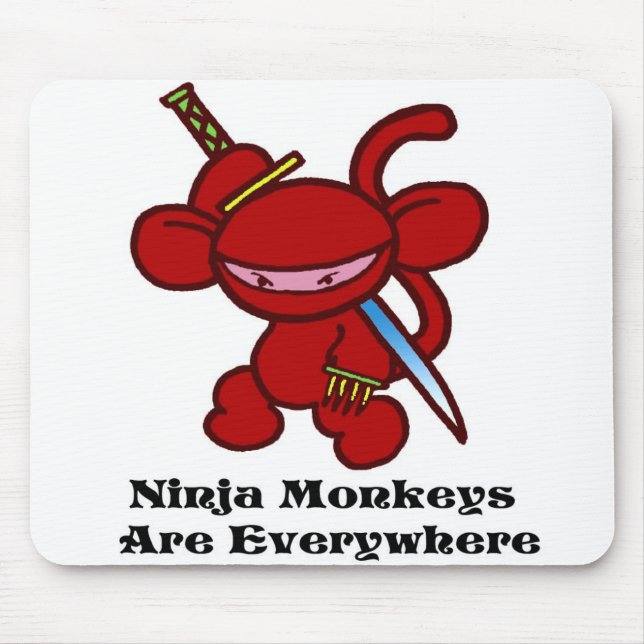 Röd Ninja klo Musmatta (Framsidan)