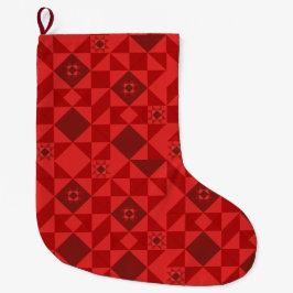 Röd nordisk julstjärna ljus stor julstrumpa