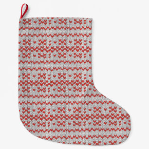 RÖD NORDISK STICKAD julstrumpa II