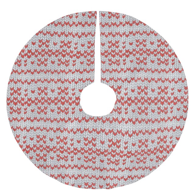 RÖD NORDISK STICKAD Trädskörtel Julgransmatta Borstad Polyester (Framsidan)