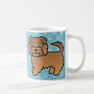 Röd Norfolk Terrier Serieteckning Kaffemugg