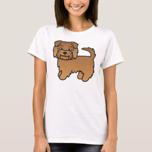 Röd Norfolk Terrier Söt Tecknad Hund T Shirt