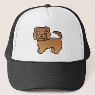 Röd Norfolk Terrier Tecknad Hund Ritning Truckerkeps