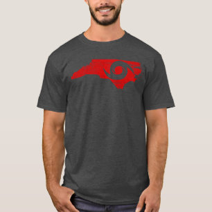 Röd North Carolina Eye of the Hurricane Basebollsp T Shirt