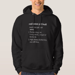 Röd Nose Pit Bull Hoodie