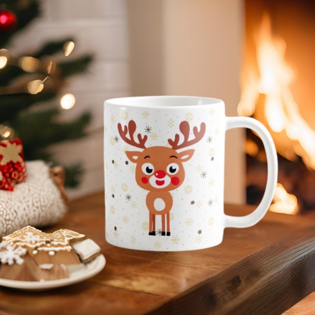Röd Nose Rudolf Renen Kaffemuggen Kaffemugg (Skapare uppladdad)