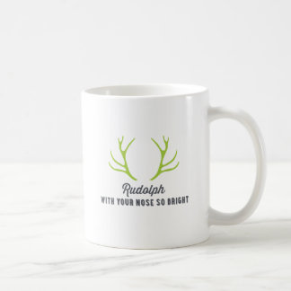 Röd Nosed julgåva för ren |Green Kaffemugg