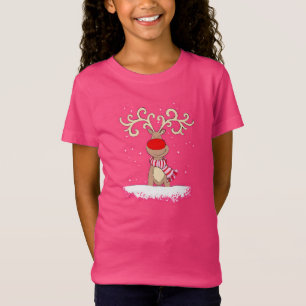 röd-nosed rosa t-skjorta för ren flickaktigt tee shirt