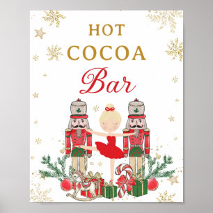 Röd nötknäckare vinter Onederland het kakao bar Poster
