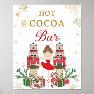 Röd nötknäppare vinter Onederland het kakao bar Poster