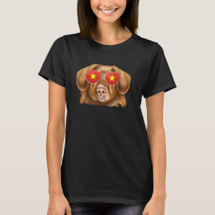 Röd Nova Retriever Hund Vietnam Solglasögon T Shirt