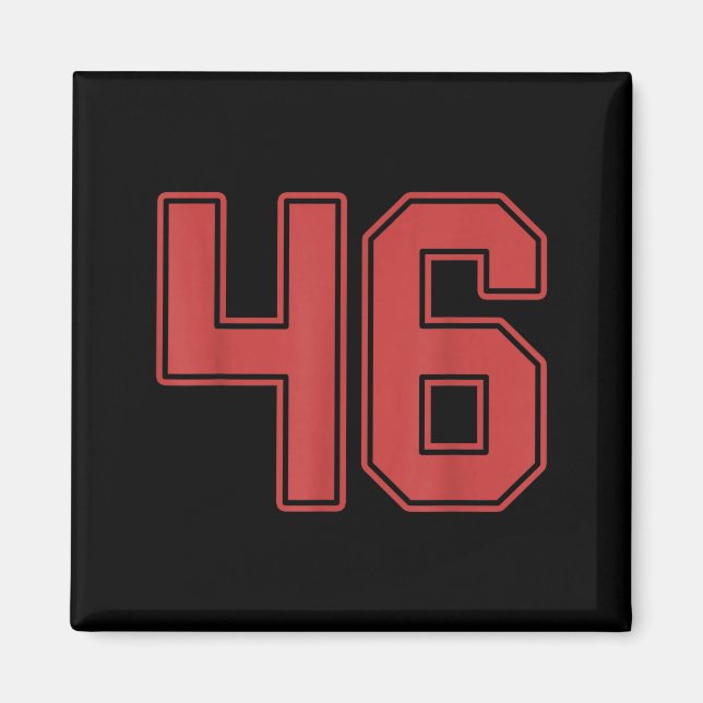 Röd nummer 46 tröja spelare uniform #46  magnet (Framsidan)