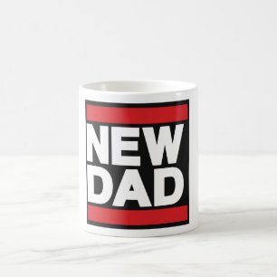 Röd ny pappa kaffemugg
