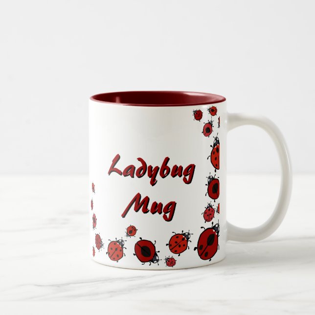 Röd nyckelpigamugg Två-Tonad mugg (Höger)