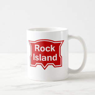 Röd ö av sten kaffemugg