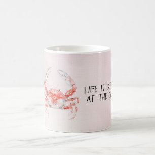 Röd oceankrabba kaffemugg
