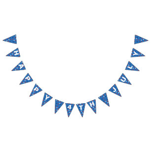 Röd och blå 4 juli vimplar