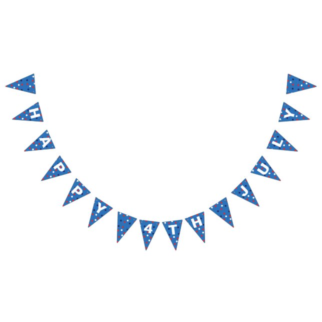 Röd och blå 4 juli vimplar (Alla)