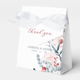 Röd och blå blomma Blommigt Bröllop Presentaskar