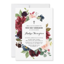 Röd och blå Blommigt Ram Första Heligan Kommunisio