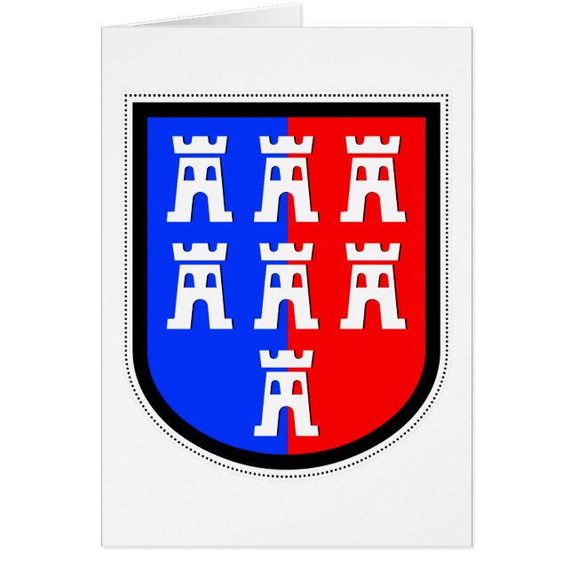 Röd och blå, det måste vara hälsningskort (Framsidan)