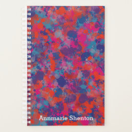 Röd och blå droppar Abstract Design Planner