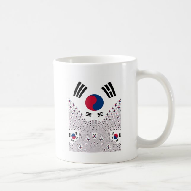Röd och blå Flagga inslag Kaffemugg (Höger)