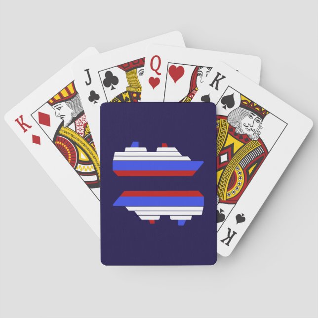 röd och blå frakt spel kort (Baksidan)