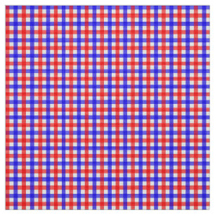 Röd och blå Gingham Tyg