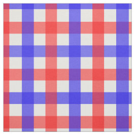 Röd och blå Gingham Tyg