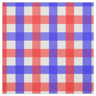 Röd och blå Gingham Tyg