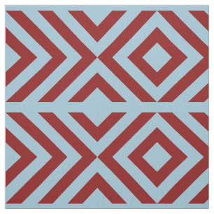 Röd och blå kjolar och diamanter Geometriska Tyg