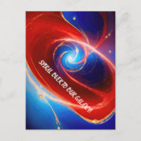 Röd och blå kosmisk spiral