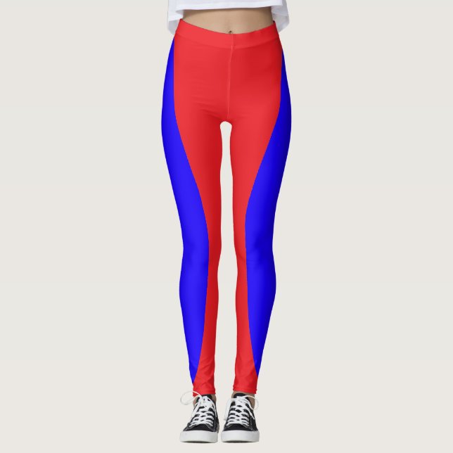 Röd Och Blå Leggings (Framsida)