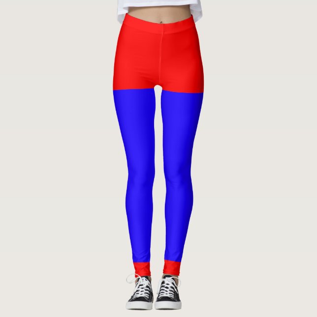 Röd Och Blå Leggings (Framsida)