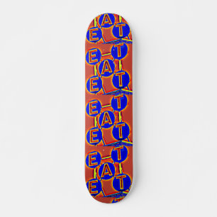 röd och blå matskateboard old school skateboard bräda 18 cm