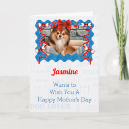 Röd och blå Mors dag från Hund Kort