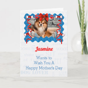 Röd och blå Mors dag från Hund Kort