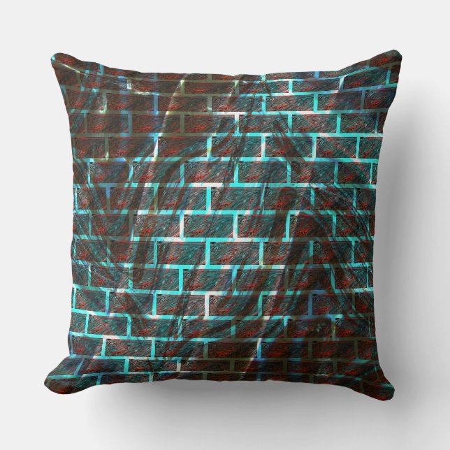 Röd och blå nedfläckad, stödraster eller skrapa, e kudde (Framsida)