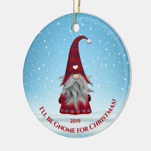 Röd och blå Play Gnome - Hem till jul Julgransprydnad Keramik